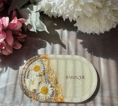 Ivory Gold Trinket Tray