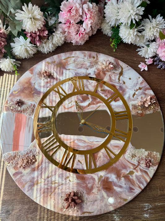 Elegant Mirror Resin Wall Clock