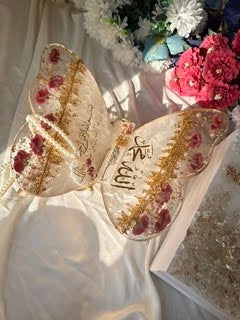 Elegant White Resin Quran Rehal Set