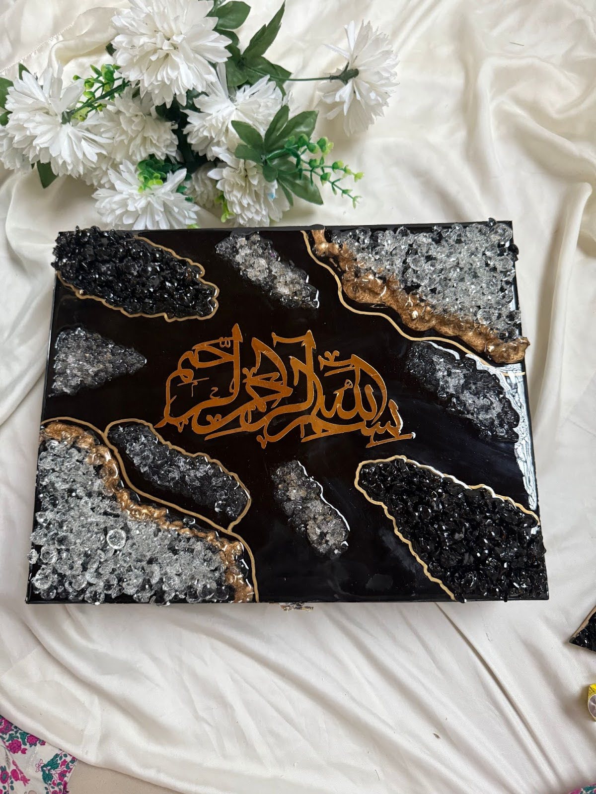 Black Resin Quran Rehal Set