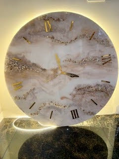 Luxurious Resin Wall Clock