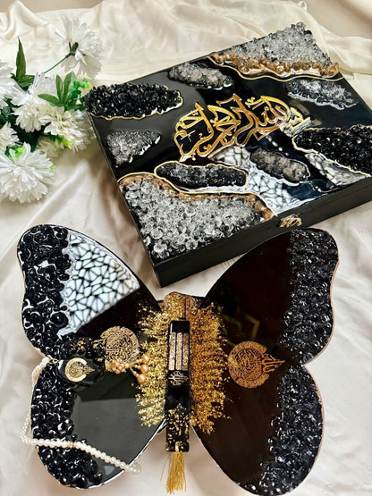 Black Resin Quran Rehal Set